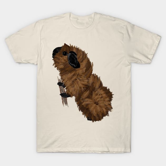 Nice Artwork showing a californian-colored Abyssinian Guinea Pig III T-Shirt by JDHegemann